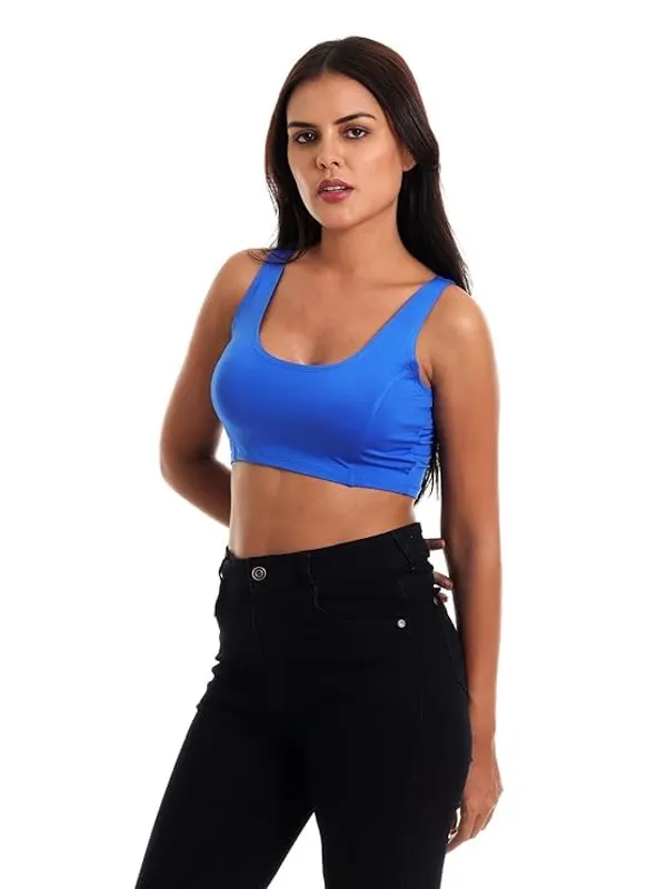 Blue_Premium_Truness_Cotton_Readymade_Saree_Blouse_Round_Neck_Regular_Fit_Sleeveless_Stretchable_Dobby_Blouse_Saree_Blouse_Stylish_For_Women