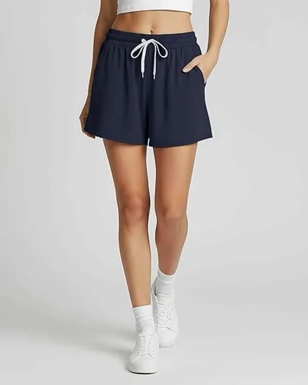 Blue_Premium_Cotton_Gym_Shorts_With_Pockets_For_Women_(Pack_Of_2)