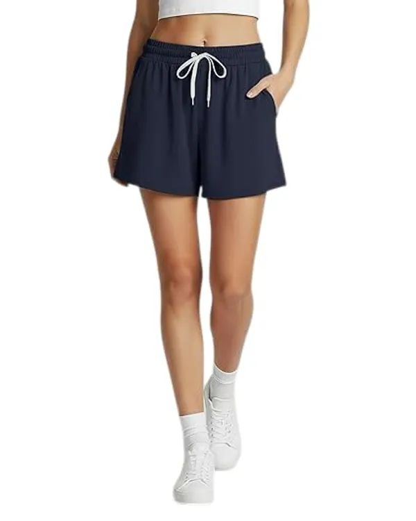 Blue_Premium_Cotton_Gym_Shorts_With_Pockets_For_Women_(Pack_Of_2)