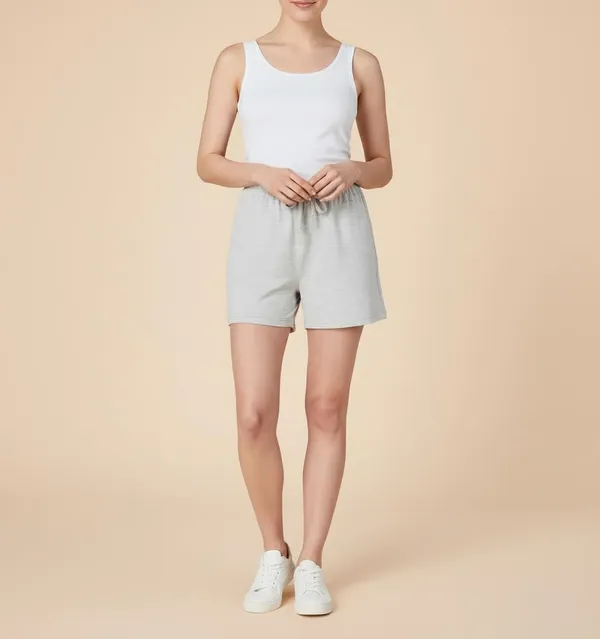 Grey_Premium_Cotton_Jogger_Shorts_For_Women