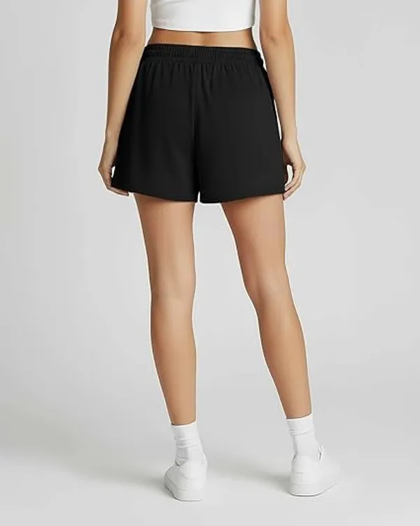 Black_Premium_Cotton_Gym_Shorts_With_Pockets_For_Women_(Pack_Of_8)
