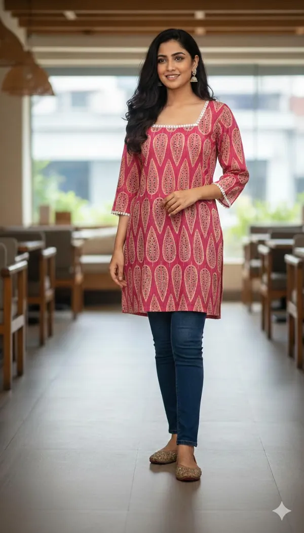 Magenta_Premium_Rayon_Printed_Square_Neck_Kurti_For_For_Women_(Pack_Of_8)