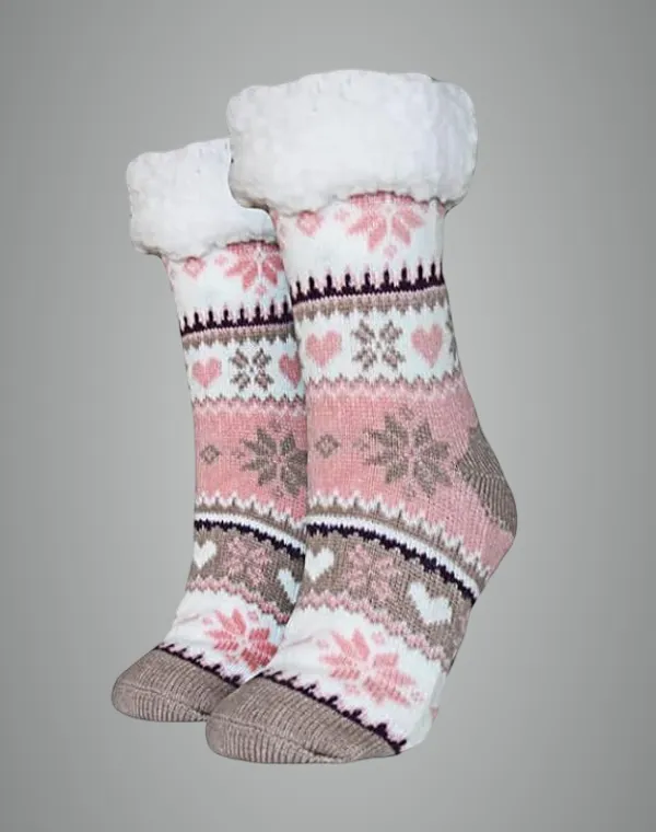 Multicolor_Premium_Fleece_Lined_Gripper_Socks_For_Adults_(Pack_Of_2)