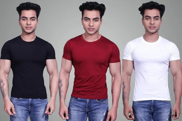 Black_And_Maroon_And_White_Premium_Cotton_Blend_Half_Sleeve_T-Shirt_For_Mens_(Pack_Of_3)