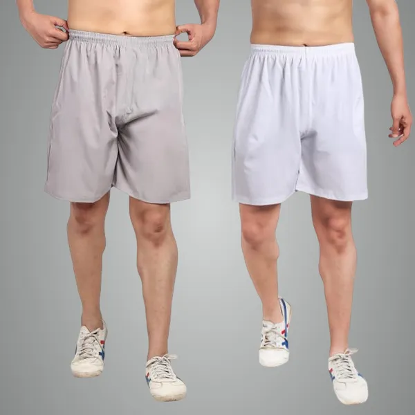 White_Grey_Premium_Ns_Cotton_Blend_Boxer_Shorts_With_Side_Pockets_Regular_Fit_Breathable_Comfortable_For_Men_(Pack_Of_2)