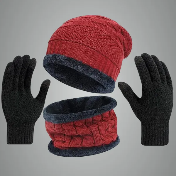 Red_Premium_Winter_Knit_Set_With_Beanie_Scarf_And_Gloves_For_Adults_(Pack_Of_4)