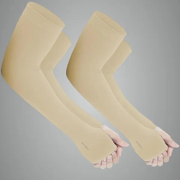 Beige_Premium_Arm_Sleeves_With_Uv_Protection_For_Adults_(Pack_Of_4)