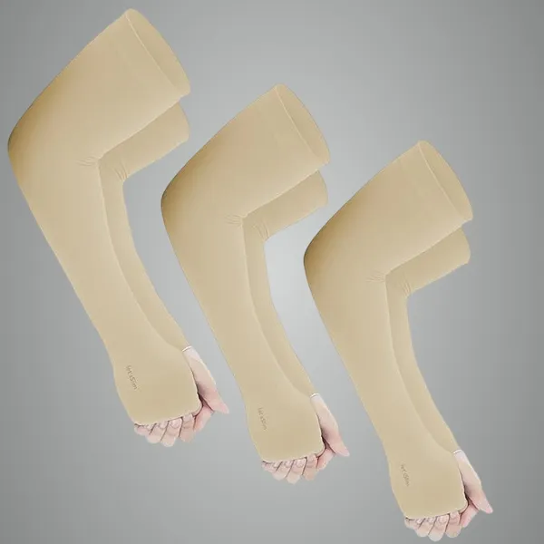 Beige_Premium_Arm_Sleeves_With_Uv_Protection_For_Adults_(Pack_Of_6)