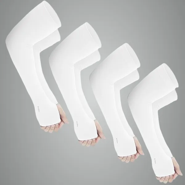 White_Premium_Arm_Sleeves_With_Uv_Protection_For_Adults_(Pack_Of_8)
