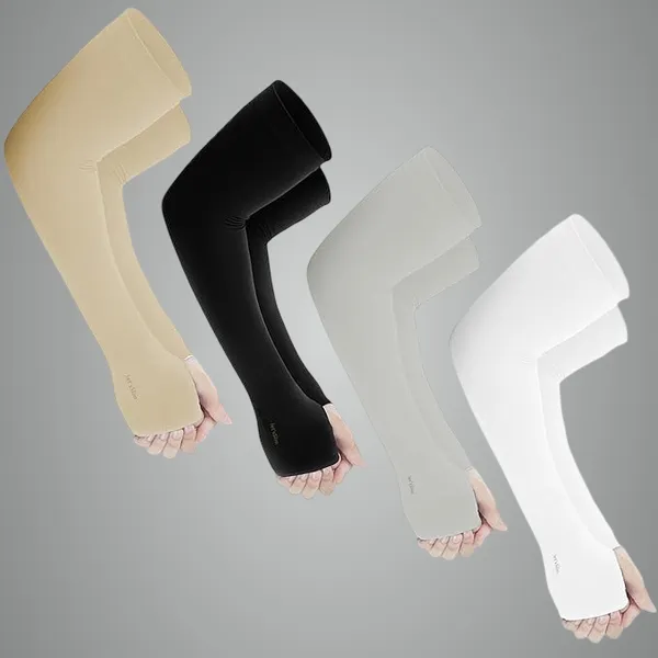 White_And_Black_And_Skin_And_Grey_Premium_Arm_Sleeves_With_Uv_Protection_For_Adults_(Pack_Of_8)