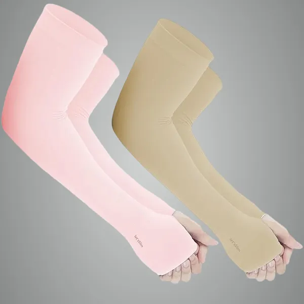 Pink_And_Skin_Premium_Arm_Sleeves_With_Uv_Protection_For_Adults_(Pack_Of_2)