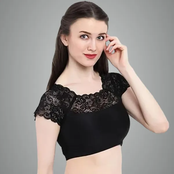 Black_Premium_Lace_Net_Blouse_For_Women_(Pack_Of_5)