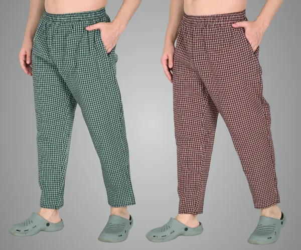Green_And_Red_Premium_Cotton_Blend_Pyjama_With_Pockets_For_Men_(Pack_Of_2)