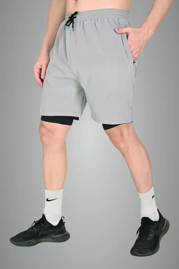 Grey_Premium_Cotton_Checkered_Boxer_Shorts_Ultra_Light_Breathable_With_Pocket_Regular_Fit_Mid_Rise_For_Men