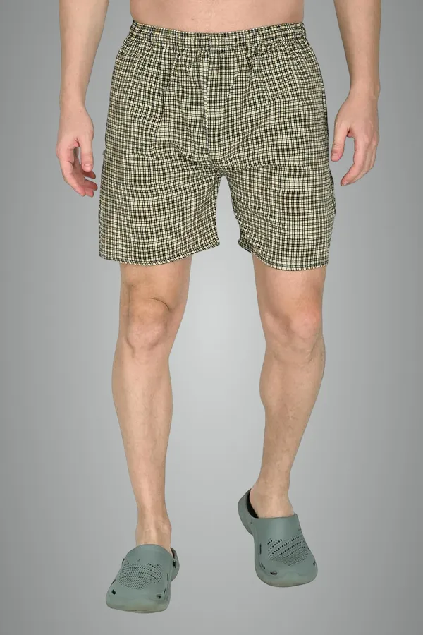 Yellow_Premium_Cotton_Checkered_Boxer_Shorts_Ultra_Light_Breathable_With_Pocket_Regular_Fit_Mid_Rise_For_Men