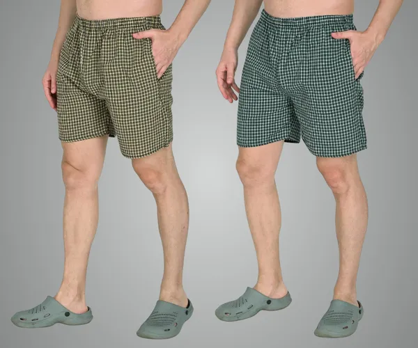 Yellow_And_Green_Premium_Cotton_Checkered_Boxer_Shorts_With_Pocket_Ultra_Light_Soft_Comfort_For_Mens_(Pack_Of_2)