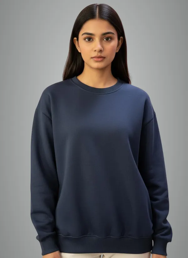 Navy_Blue_Premium_Round_Neck_Sweatshirt_For_Women