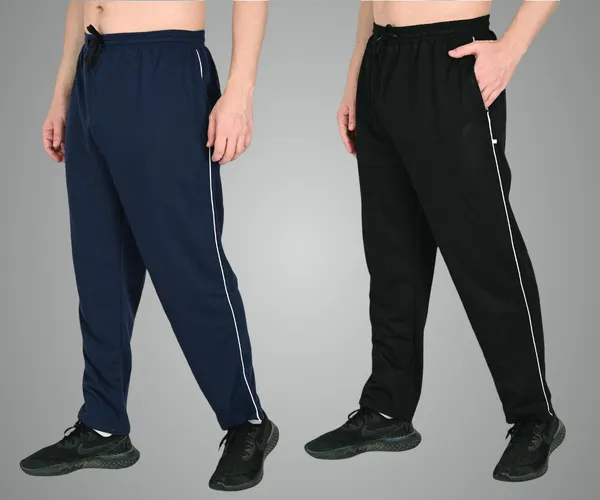 Black_And_Blue_Premium_Teri_Cotton_Blend_Track_Pants_Mid_Rise_Regular_Fit_Joggers_With_Side_Piping_For_Gym_Sports_Workout_For_Men_(Pack_Of_2)