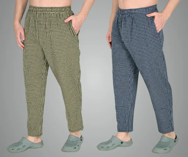 Yellow_And_Blue_Premium_Regular_Fit_Cotton_Blend_Casual_Style_Pyjama_Dual_Pockets_Jip_Breathable_Waistband_Anti_Bacterial_Soft_Pyjama_For_Men_(Pack_Of_2)