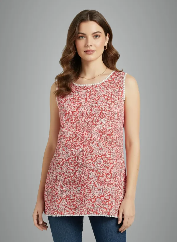 Pink_Premium_Cotton_Block_Print_Kurti_For_Women