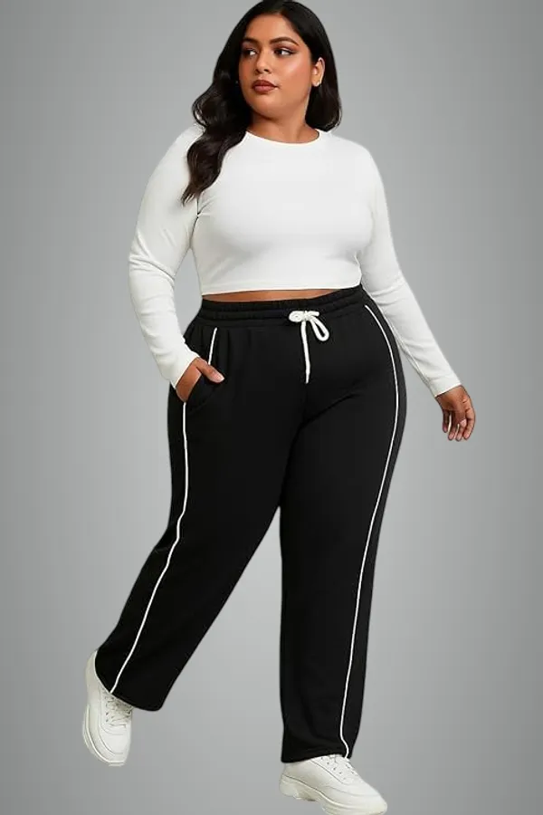 Black_Premium_Striped_Track_Pants_For_Women