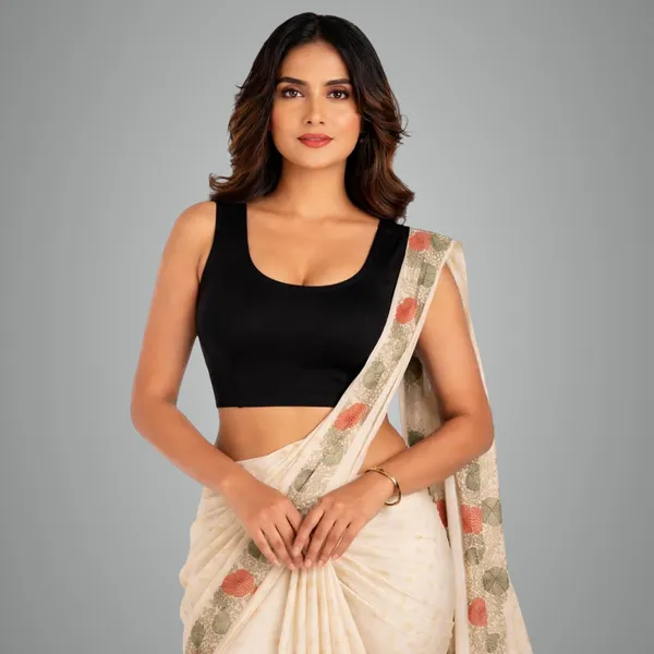 Black_Premium_Cotton_Saree_Blouse_For_Women