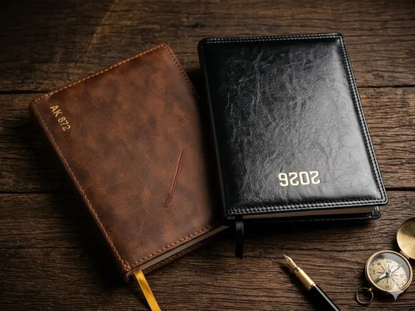 Black_2026_Premium_Leather_Daily_Planner_Diary_with_Pen_Loop_And_Brown_Premium_Leather_Document_Folder_with_Zipper_A672_Combo_Pack_Of_2