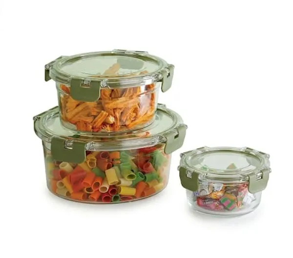 Green_Silicon_Premium_Glass_Food_Storage_Container_Set_With_Locking_Lids_(Pack_Of_3)