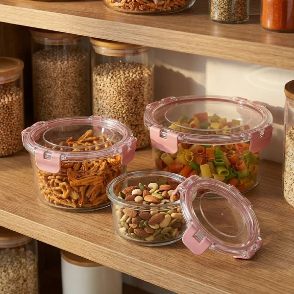 Pink_Silicon_Premium_Glass_Food_Storage_Container_Set_With_Locking_Lids_(Pack_Of_3)