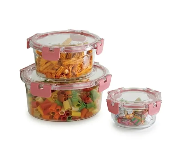 Pink_Silicon_Premium_Glass_Food_Storage_Container_Set_With_Locking_Lids_(Pack_Of_3)