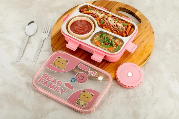 Pink_Stainless_Steel_Premium_lunch_box_and_Food_Storage_Containers_With_Lids_(Pack_Of_5)