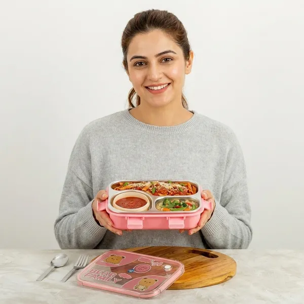 Pink_Stainless_Steel_Premium_lunch_box_and_Food_Storage_Containers_With_Lids_(Pack_Of_5)