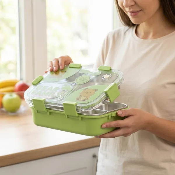 Blue_and_Green_Stainless_Steel_Premium_Bear_Family_3_Compartment_Lunch_Box_For_Kids_(Pack_Of_2)