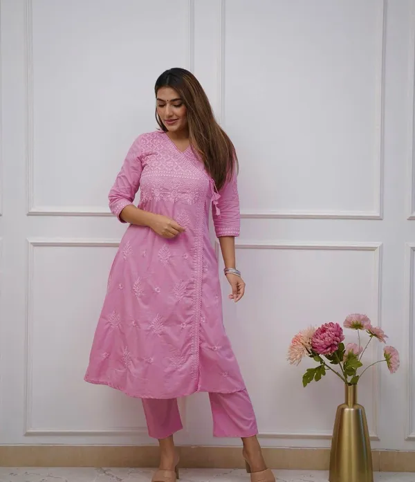 Blush_Pink_Embroidered_Cotton_Kurta_Pant_Set