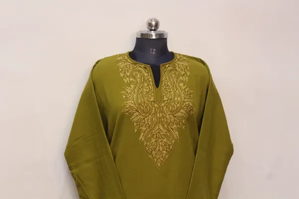 Olive_Green_Embroidered_Unstitched_Suit_Set_With_Dupatta