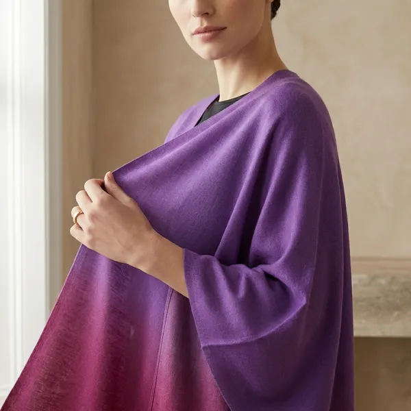 Ombre_Dyed_Purple_And_Maroon_Shaded_Poncho_With_V_Neck