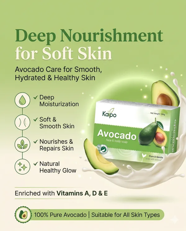Kaipo_Avocado_Face_And_Body_Soap_Pure_And_Gentle_100G_Pack_Of_6
