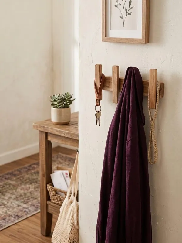 Handcrafted_Teak_Wood_Wall_Mounted_Towel_Rack_with_4_Hooks,_Minimalist_Wooden_Wall_Hanger_for_Bathroom,_Bedroom,_and_Entryway_Organization