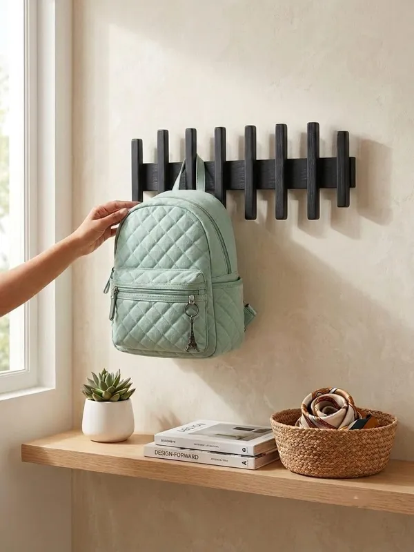 Wooden_Wall_Mounted_Coat_Rack_with_8_Hooks,_Solid_Wood_Wall_Hanger_for_Clothes,_Bags,_Scarves,_Towels_&_Caps,_Multipurpose_Hanging_Organizer_for_Entryway,_Bedroom,_Living_Room_&_Home