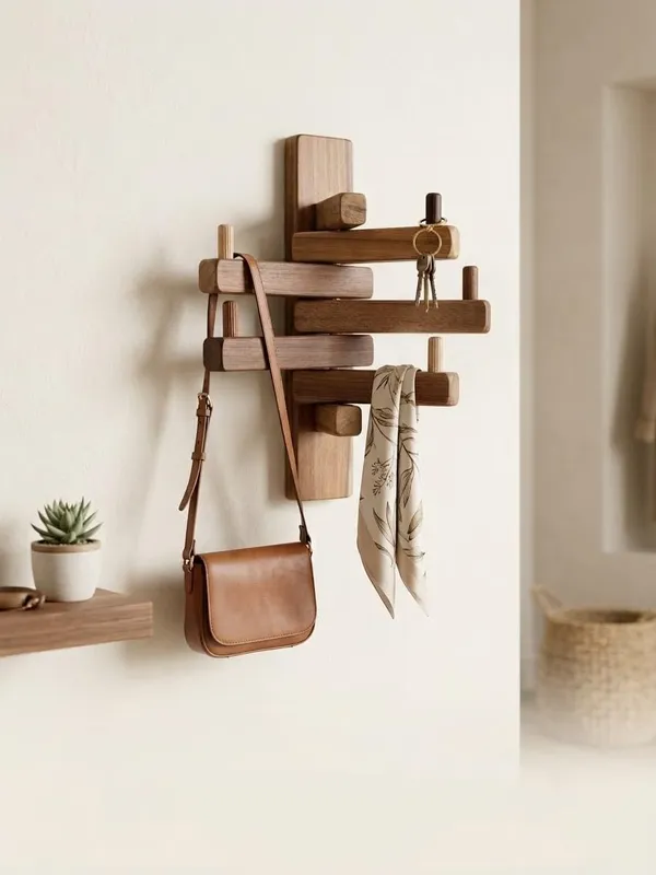 Wooden_Wall_Mounted_Key_Holder_with_5_Hooks,_Decorative_Entryway_Organizer_with_Shelf_for_Keys,_Bags,_Scarves,_and_Accessories