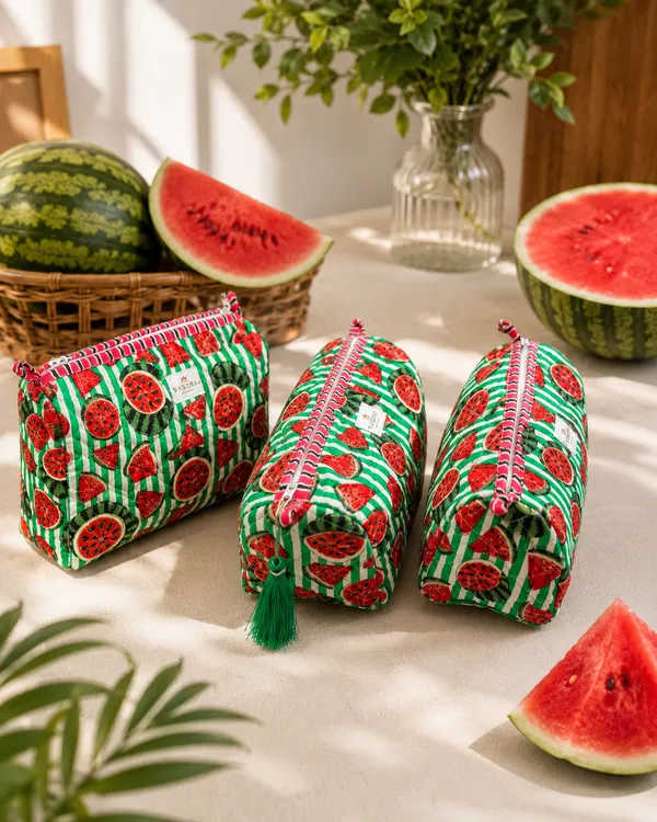 Watermelon_Cotton_Quilted_Pouch_Set_Of_3_with_Tassel_