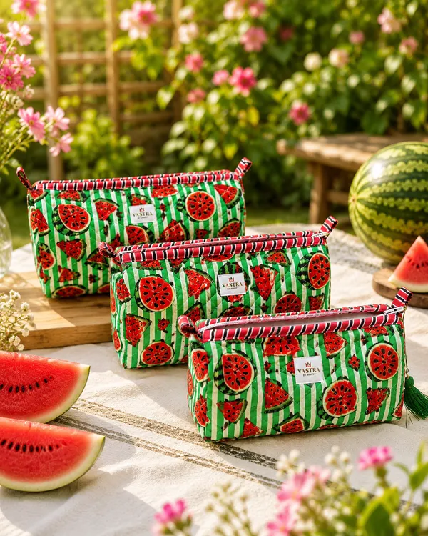 Watermelon_Cotton_Quilted_Pouch_Set_Of_3_with_Tassel_