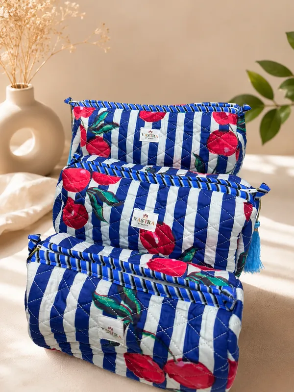 Blue_Cherry_Stripe_Cotton_Handblocked_Quilted_Pouch_Set_Of_3