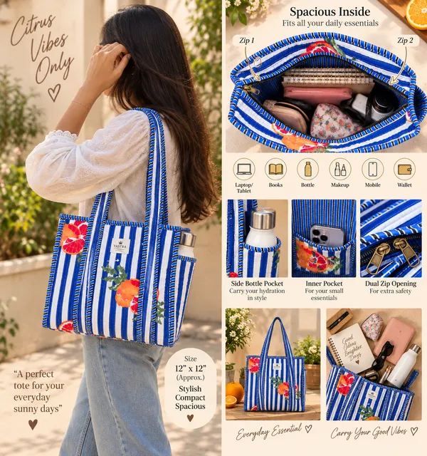 Small_Blue_Stripe_Citrus_Cotton_Quilted_Tote_Bag