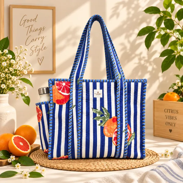 Small_Blue_Stripe_Citrus_Cotton_Quilted_Tote_Bag