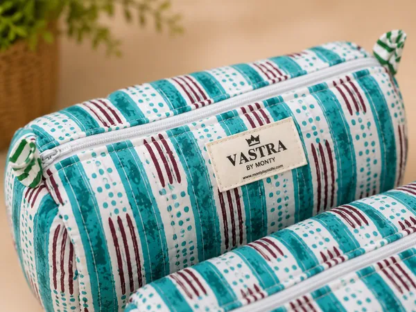 Aqua_Stripe_Cotton_Quilted_Pouch_Set_Of_3_