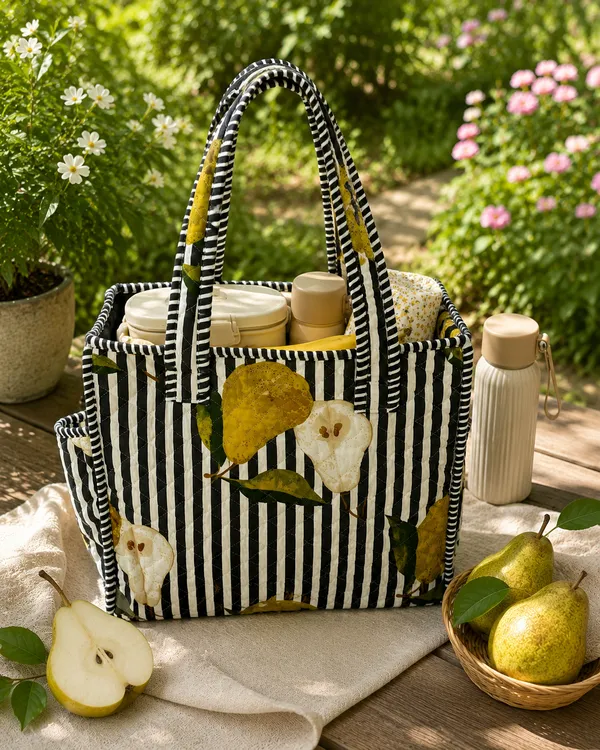 Black_Stripe_Pear_Cotton_Quilted_Small_Tote_Bag