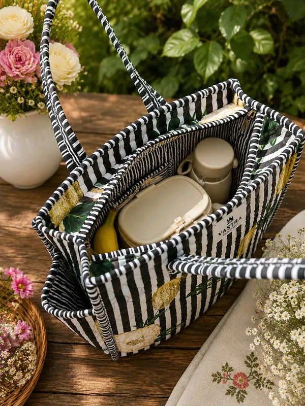 Black_Stripe_Pear_Cotton_Quilted_Small_Tote_Bag