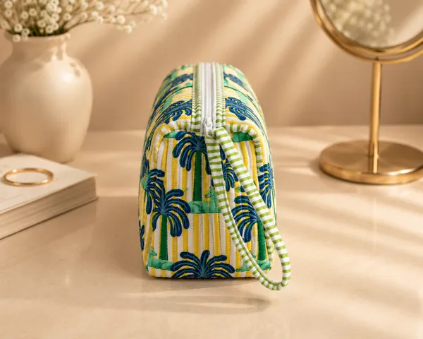 Blue_Palm_Breeze_Handblocked_Cotton_Quilted_Multi_Compartment_Organizer_Pouch