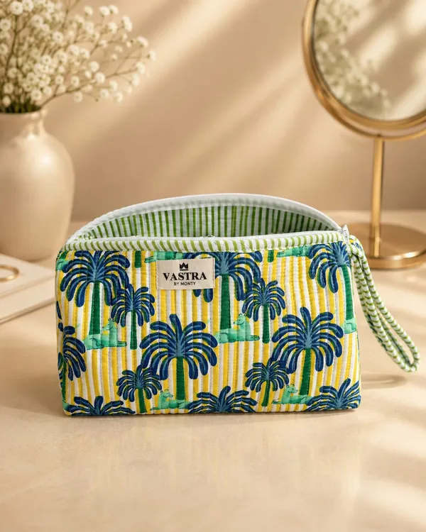 Blue_Palm_Breeze_Handblocked_Cotton_Quilted_Multi_Compartment_Organizer_Pouch